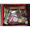 Image 17 : Metal 5-Tier Toolbox & Contents: Hand Tools, Flashlights, Pry Bars, Chisel Set, etc (Heavy)