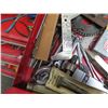Image 21 : Metal 5-Tier Toolbox & Contents: Hand Tools, Flashlights, Pry Bars, Chisel Set, etc (Heavy)