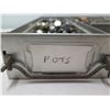 Image 2 : Qty 6 Metal Bins w/ Resistors, Capacitors, Switches, Pots, Tube Sockets, etc