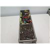 Image 8 : Qty 6 Metal Bins w/ Resistors, Capacitors, Switches, Pots, Tube Sockets, etc
