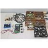 Image 1 : Multiple Resistors, Capacitors, Switch Sockets, Lenses, Co-Axial Cables, Plugs, etc