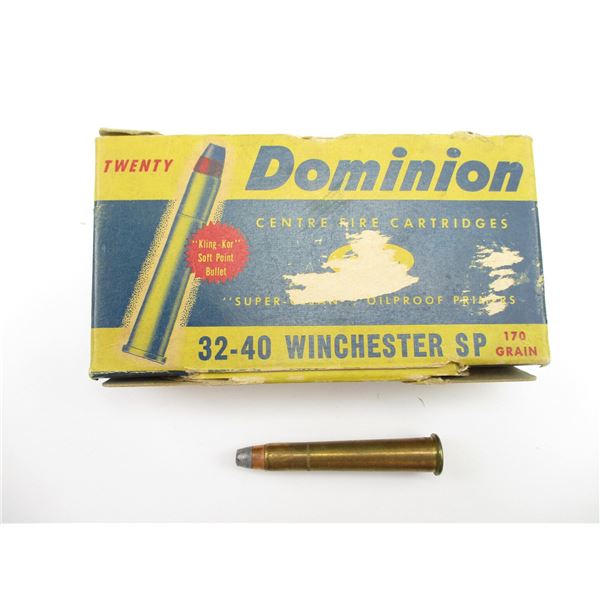 COLLECTIBLE DOMINION .32-40 WIN AMMO