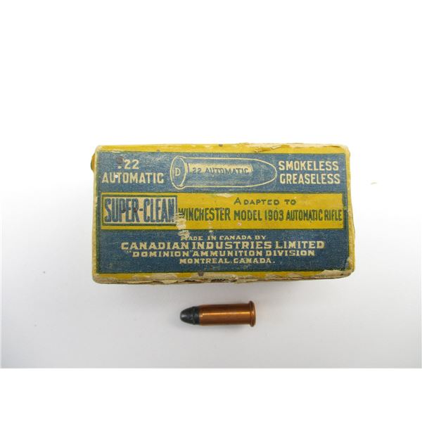 COLLECTIBLE CIL .22 AUTO AMMO