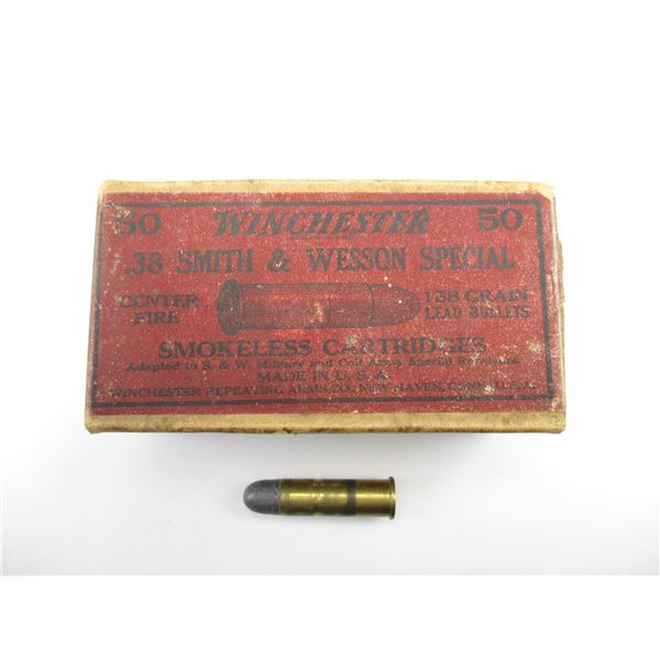 COLLECTIBLE WINCHESTER .38 S&W AMMO