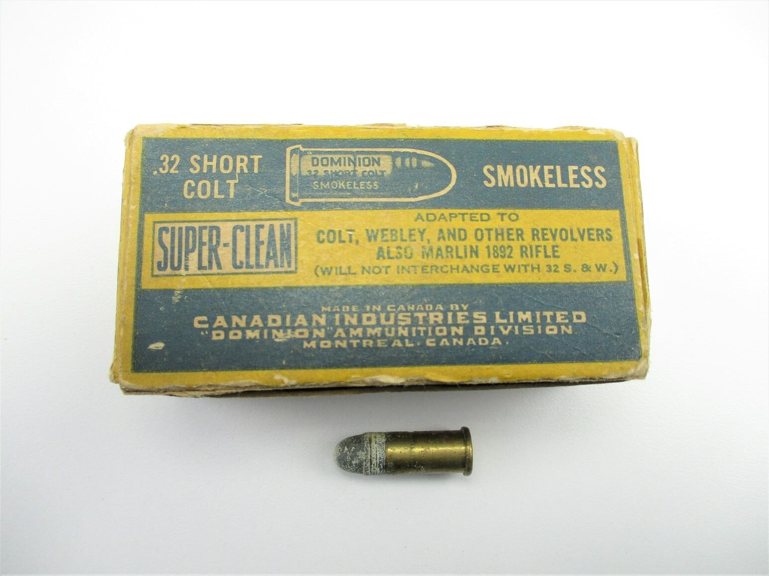 COLLECTIBLE CIL DOMINION .32 SHORT COLT AMMO