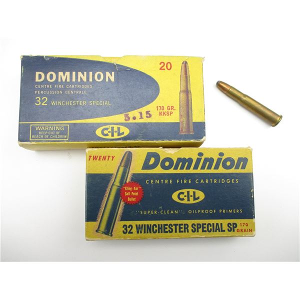 COLLECTIBLE CIL DOMINION .32 WINCHESTER SPECIAL AMMO