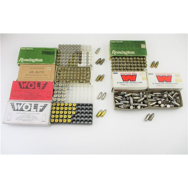 RELOADED .45 AUTO AMMO