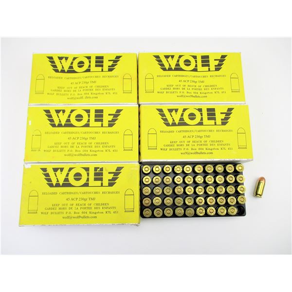 RELOADED .45 AUTO AMMO