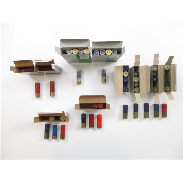 ASSORTED 12 GAUGE SLUGS AND SHOTSHELLS, ETC., LOT