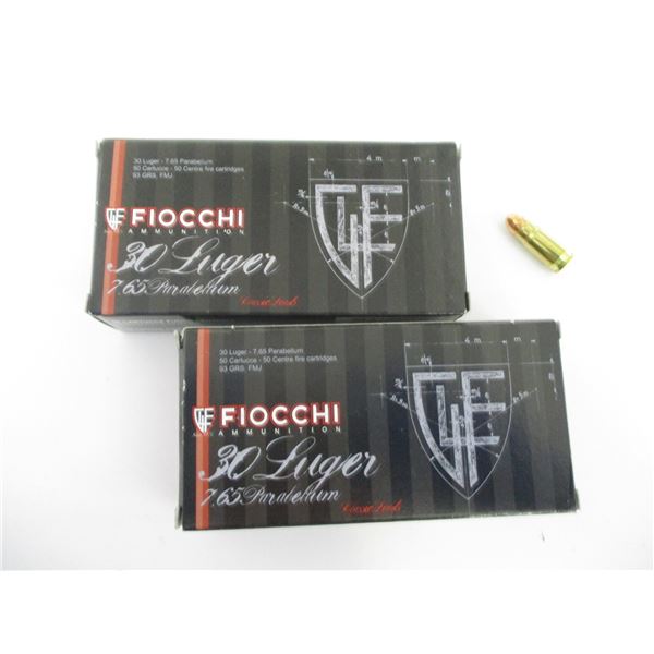 FIOCCHI .30 LUGER AMMO