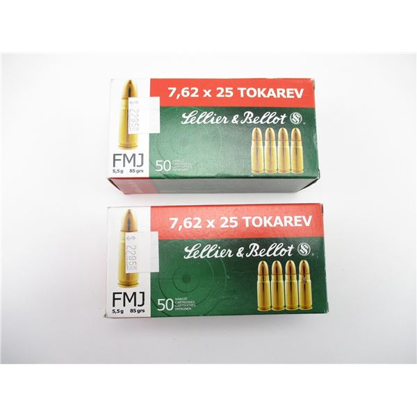 SELLIER & BELLOT 7.62X25 TOKAREV AMMO