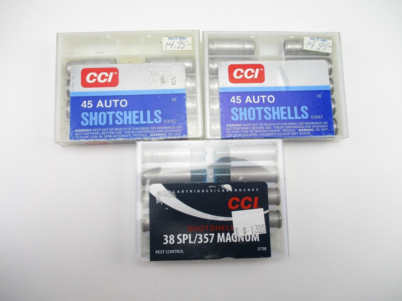 CCI .38 SPL / .357 MAG AND .45 AUTO SHOTSHELLS LOT