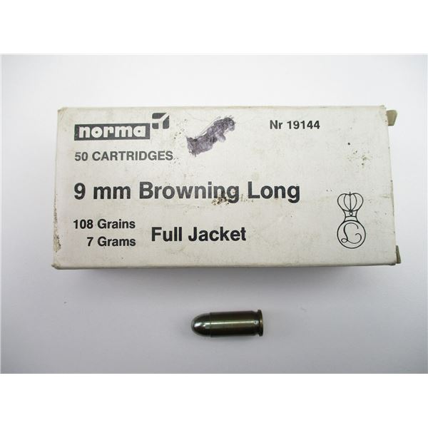 NORMA 9MM BROWNING AMMO