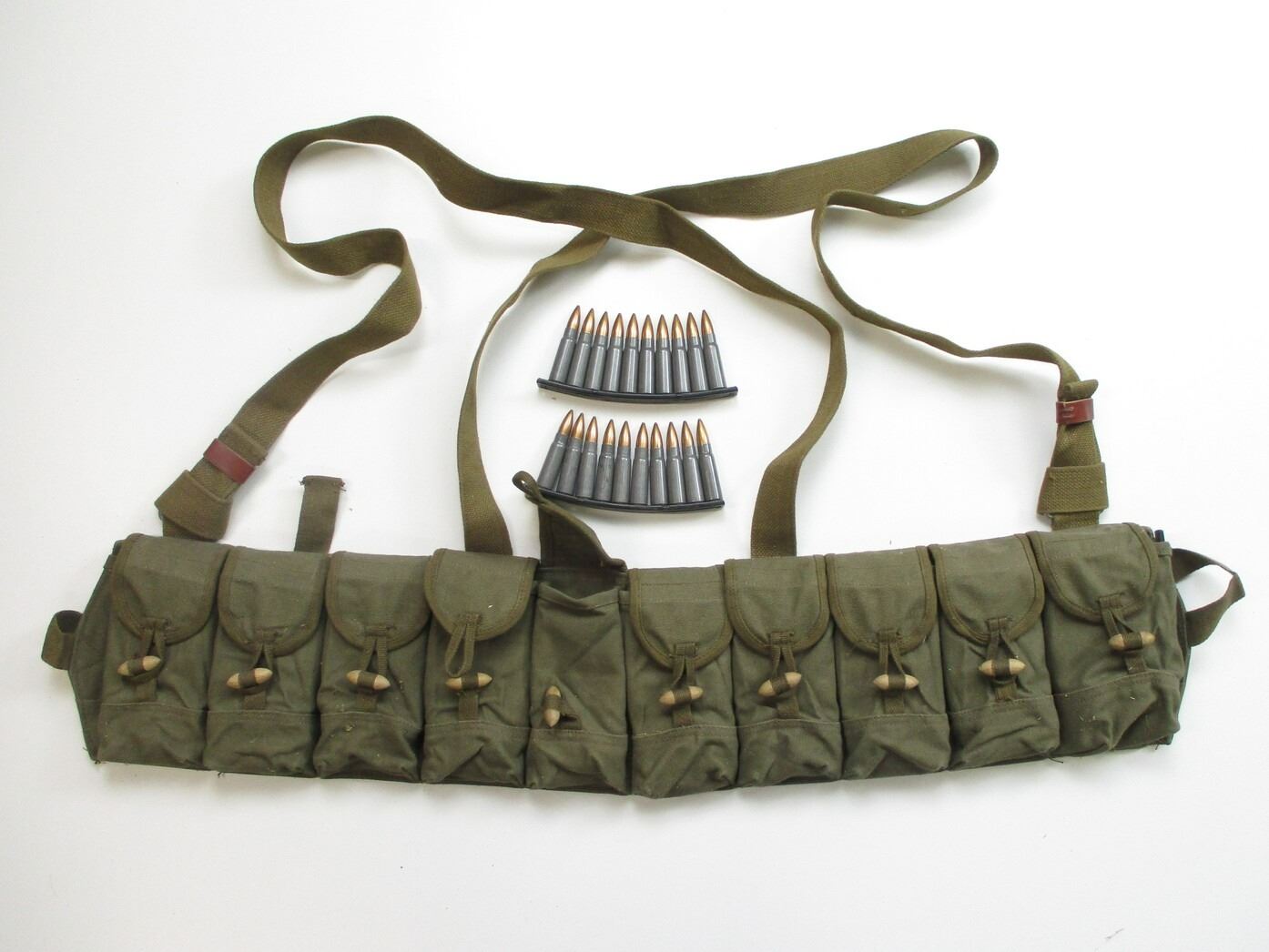 MILITARY 7.62X39 AMMO AND CHEST RIG LOT