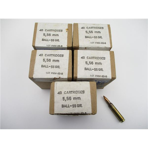 MILITARY FNM 5.56MM AMMO