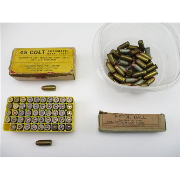 MILITARY ASSORTED .45 AUTO AMMO