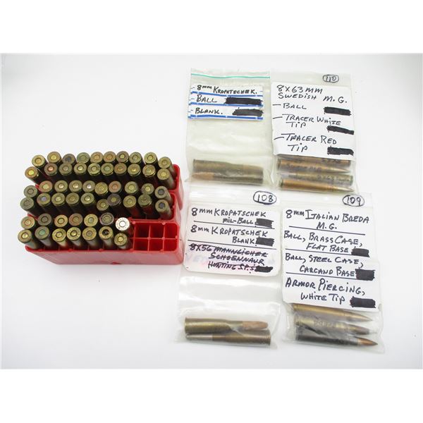 MILITARY ASSORTED 8MM METRIC AMMO