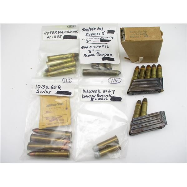 MILITARY ASSORTED VINTAGE AMMO LOT