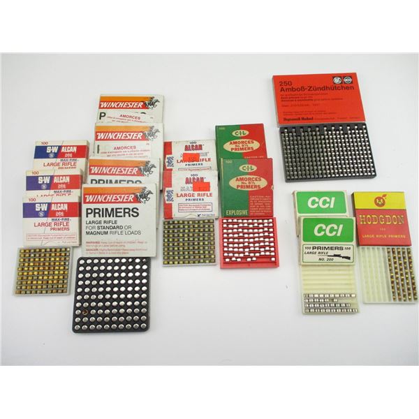 ASSORTED LARGE RIFLE PRIMERS LOT