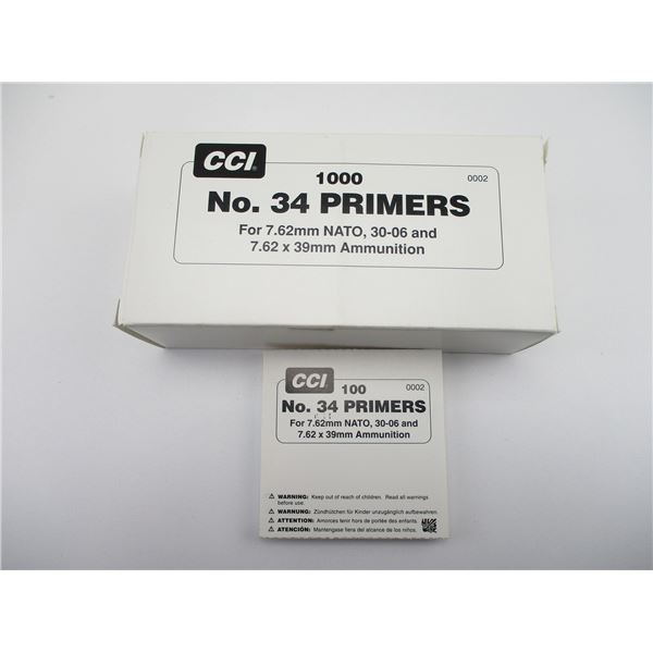 CCI NO. 34 PRIMERS LOT