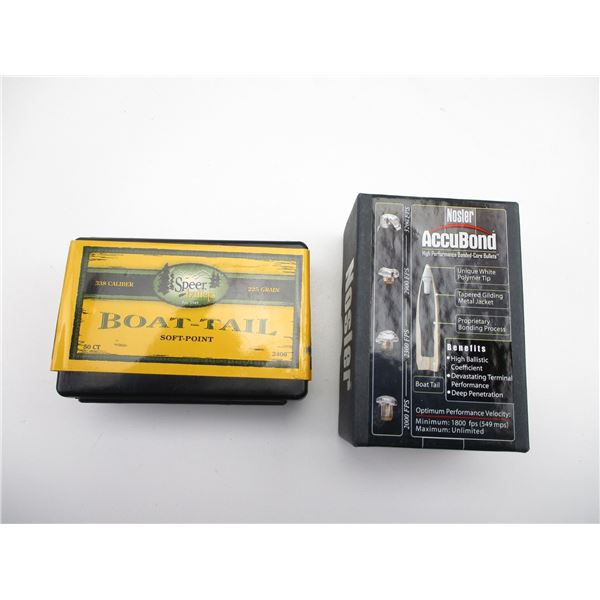 ASSORTED .338 CAL BULLETS LOT