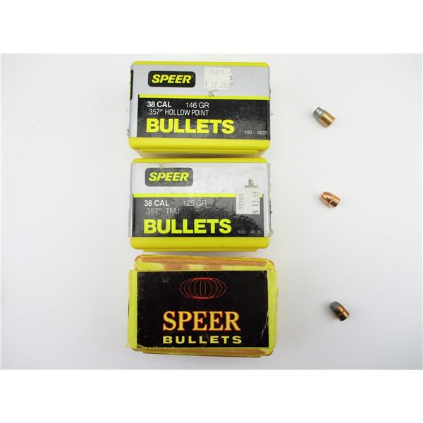 SPEER .38 CAL BULLETS LOT
