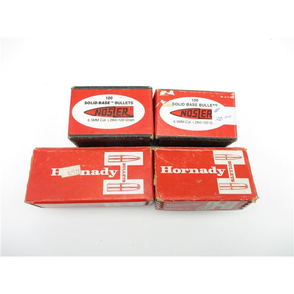 ASSORTED 6.5MM CAL BULLETS LOT