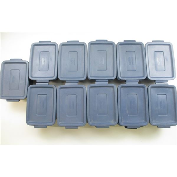 BLUE PLASTIC STORAGE BINS