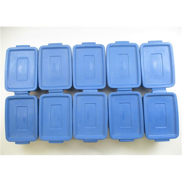 BLUE PLASTIC STORAGE BINS