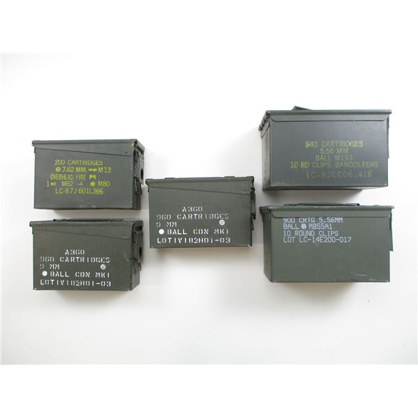 METAL AMMO TIN LOT