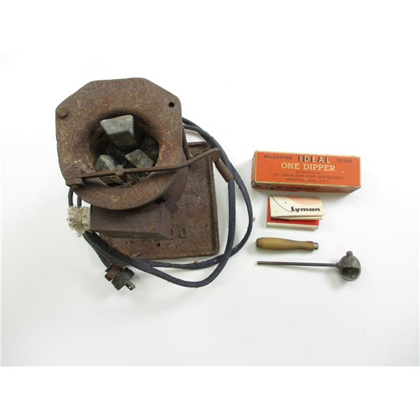 LEAD MELTING POT AND LEAD DIPPER LOT