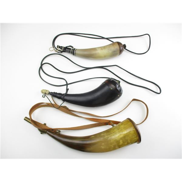 ASSORTED POWDER HORN LOT