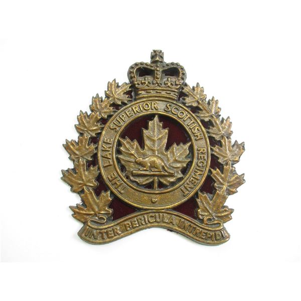 CANADIAN MILITARY BRASS PLAQUE