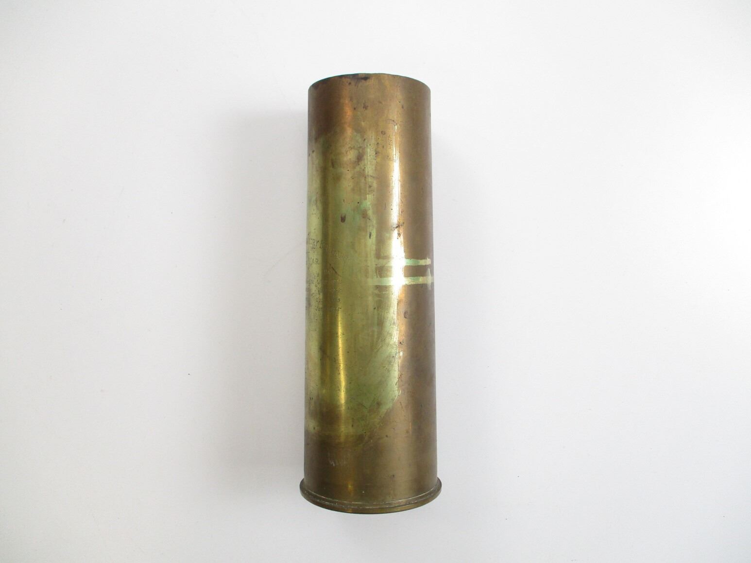 WWII BRITISH MILITARY 25-PDR BRASS SHELL CASING / TROPHY