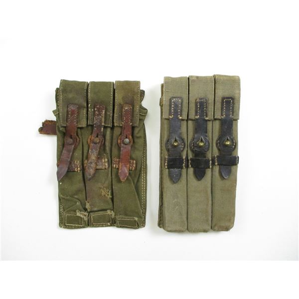 WWII GERMAN MP40 MAG POUCH LOT