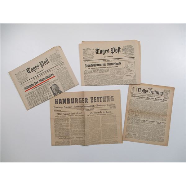 WWII GERMAN NEWSPAPER LOT