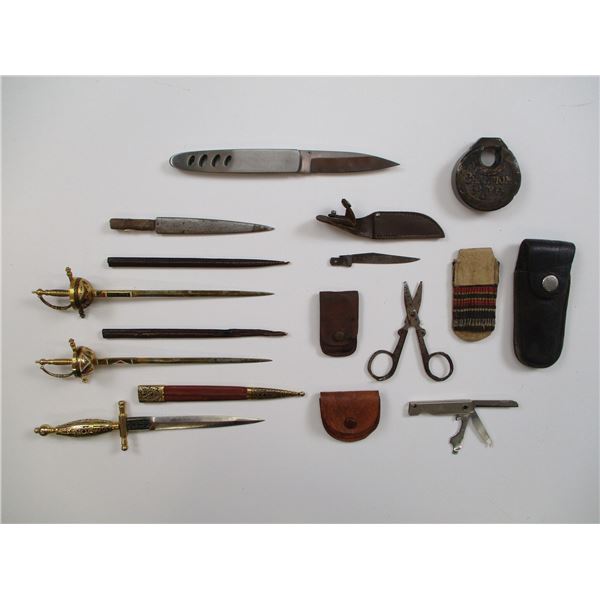 ASSORTED MINI SWORDS ETC