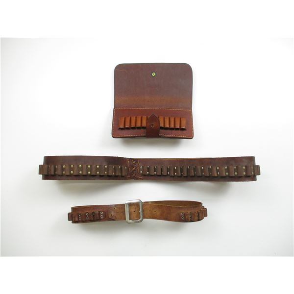 ASSORTED LEATHER AMMO BELTS