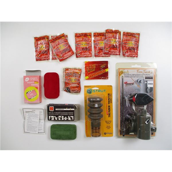 ASSORTED HUNTING ACCESSORIES ETC