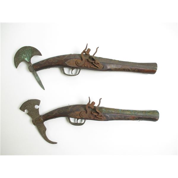 DECORATIVE DISPLAY FLINTLOCK AXES