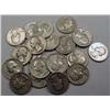 LOT OF 20 90% SILVER WASHINGTON QUARTERS - 1964 OR