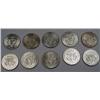 Image 2 : LOT OF 10 90% SILVER KENNEDY HALF DOLLARS - 1964 O