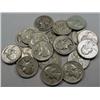 LOT OF 20 90% SILVER WASHINGTON QUARTERS - 1964 OR