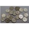 Image 2 : LOT OF 20 90% SILVER WASHINGTON QUARTERS - 1964 OR