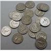 Image 2 : LOT OF 20 90% SILVER WASHINGTON QUARTERS - 1964 OR