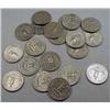 Image 2 : LOT OF 20 90% SILVER WASHINGTON QUARTERS - 1964 OR