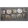 LOT OF 10 90% SILVER KENNEDY HALF DOLLARS - 1964 O
