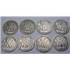 Image 2 : LOT OF 8 90% SILVER WALKING LIBERTY HALF DOLLARS -