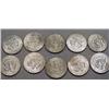 Image 2 : LOT OF 10 90% SILVER KENNEDY HALF DOLLARS - 1964 O