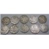 Image 2 : LOT OF 10 90% SILVER WALKING LIBERTY HALF DOLLARS 